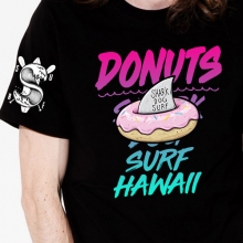 [돌돌] SHARK DOG-T-104 샤크독 서프 하와이 여름 서핑 불독 강아지 캐릭터 그래픽 디자인 티셔츠