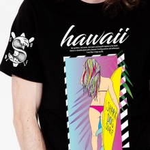 [돌돌스페샬] SHARK DOG-T-94 샤크독 서프 하와이 여름 서핑 불독 강아지 캐릭터 그래픽 디자인 티셔츠