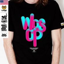 [돌돌] WOOPS_tshirts-110 스케이트보드 타는 고양이 웁스 그래픽 캐릭터 디자인 티셔츠 반팔티