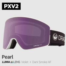 2122 Dragon PXV2 Pearl / LL Violet + LL Dark Smoke AF (드래곤 PXV2 스노우보드 고글)