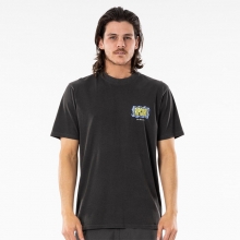 Rip Curl CTERL9 Mind Wave Logo Tee - Washed Black (립컬 마인드웨이브 로고 티셔츠)