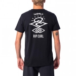 Rip Curl WLE9CM Search Logo Short Sleeve UV Tee (AU) - Black (립컬 서치 로고 래쉬셔츠 호주판)