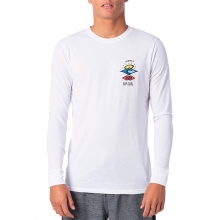 Rip Curl WLY9EM Search Logo Long Sleeve UV Tee - White (립컬 서치 로고 래쉬셔츠)
