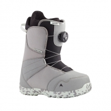 2223 Burton Kids' Zipline BOA® Snowboard Boots - Gray/Neo-Mint (버튼 집라인 보아 아동용 스노우보드 부츠)