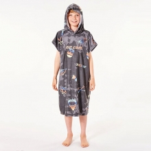 Rip Curl KTWBG9 Boy Print Hooded Towel - Washed Black (립컬 프린트 아동용 후드 타월)